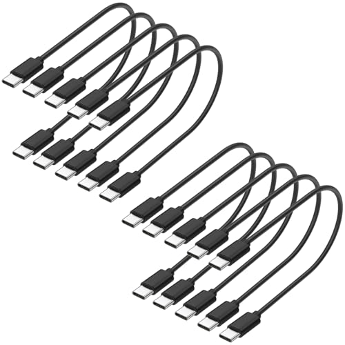 weishan 10-Pack USB C Charger Cable,1ft Bulk Short Cables, Multipack 60W Fast Charge USB-C to Type C Charging Cords, Black - color: Black