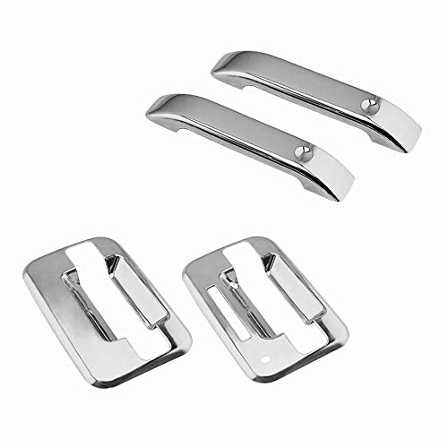SEGADEN Chrome Plated Door Handle Cover Compatible with 2004-2014 Ford F-150 F150 2005-2008 Lincoln Mark LT (2 Doors with Key Pad No Passenger Keyhole) XG7701