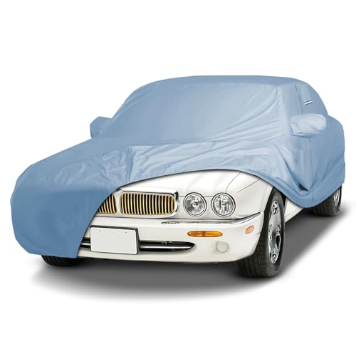 iCarCover Premium Car Cover for 1979-1997 Jaguar XJ-Series XJ6 Heavy Duty Waterproof All-Weather Automobiles Custom Fit Indoor Outdoor UV Snow Protection Covers with Straps and Bag - color: Sky Gray, size: 22. XJ-Series XJ6 1979-1997