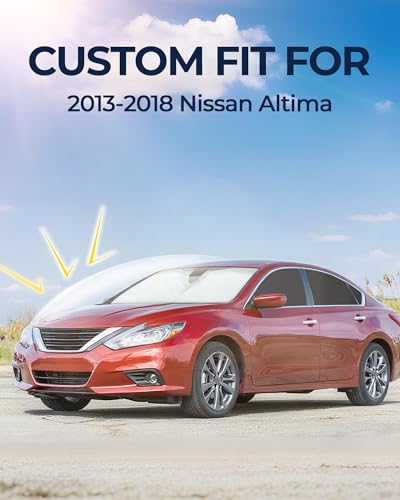 for Nissan Altima 2013-2018 Car Window Shades, 8pcs Privacy Sun Shade Set for Front Windshield Side and Rear Windows, Full Window Covers Keeps Vehicle Cool for Camping Napping - size: fit for Nissan Altima 2013-2018