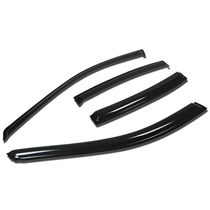 Auto Dynasty Replacement for Acura TL UA6/7 4pcs Tape-On Window Visor Deflector Rain Guard - size: 04-09 Acura TL