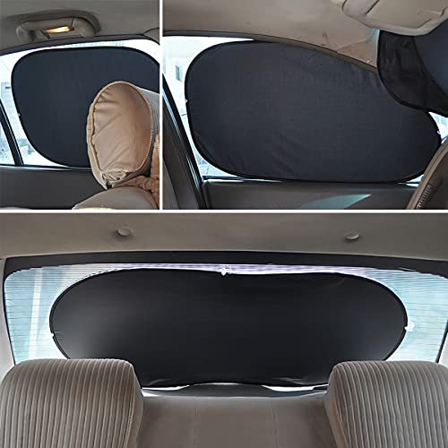 Car Window Shade, 6Pack Set Auto Sun Shades for Side Window Front and Rear Windshield with Storage Pouch for Car, SUV, Van, Truck, Full Sun Protection, Block UV Rays, Keep car Cool (59.5"x27.6"/6PCS) - size: 59.5"x27.6"/6PCS