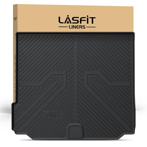 LASFIT Trunk Mat for BMW X5 2014 2015 2016 2017 2018, All Weather TPE Cargo Mats Custom Fit Cargo Liner Front & Rear Trunk Liner, Black - size: 3) X5 2014-2018 | Cargo Mat
