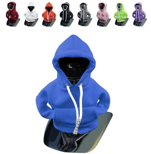 vvag Gear Shift Hoodie,Universal Shift Knob Hoodie, 4.7 Inch Car Shifter Stick Protector Decoration, Funny Hoodie Car Gear Shift Cover, Auto Interior Accessories Shifter Hoodie (Blue) - color: Blue