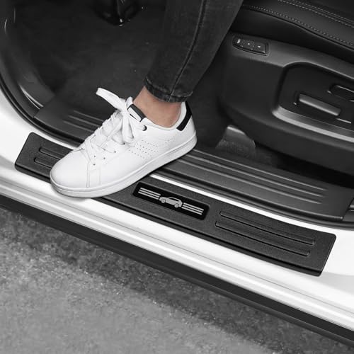 4PCS Door Sill Protector Compatible with Mazda 2017-2025 2026 CX5 CX-5 Accessories Matte Black ABS Plastic Material Automobile Door Entry Guards - color: 2017-2026 CX5 CX-5 (Matte Black)