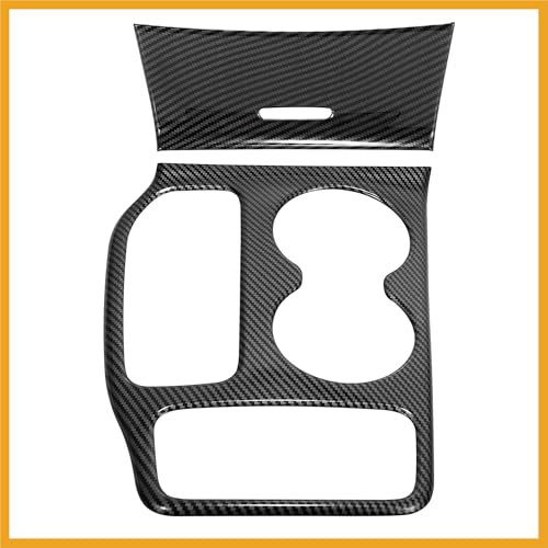 Carbon Fiber Pattern Car Interior Center Console Gear Shift Frame Panel Cover Trim Set for Jeep Grand Cherokee 2016-2021 Replacement