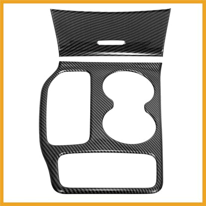 Carbon Fiber Pattern Car Interior Center Console Gear Shift Frame Panel Cover Trim Set for Jeep Grand Cherokee 2016-2021 Replacement