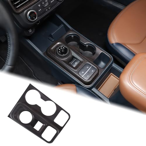 Car Central Control Gear Shift Box Panel Cover Trim Compatible with Ford Maverick 2022-2024 Car Gear Shift Panel Cover Car Gear Shift Knob Console Panel Trims Cup Holder Frame Decoration Accessories - color: Oak Grain Pattern