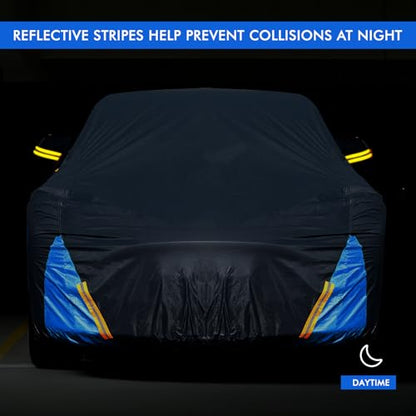 Car Cover Waterproof All Weather, 6 Layers Outdoor Full Exterior Cover Rain Sun UV Snowproof Protection with Zipper Cotton, Mirror Pocket for Mazda CX-5 - style: Mazda CX-5