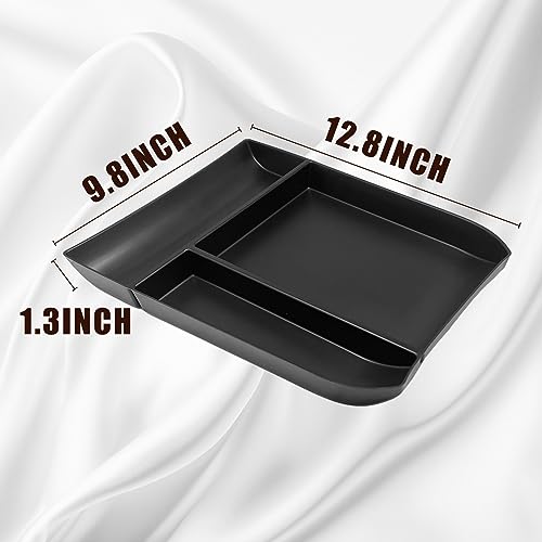 Muslogy for Palisade 2023 2024 Lower Center Console Organizer Storage Tray Interior Accessories ABS Material Compatible with Hyundai Palisade 2021 2022-2024 (Black) - size: 21-25 Palisade Console Organizer