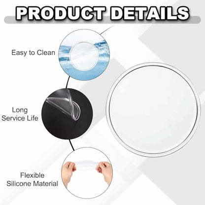 10 Pcs Round Anti-Slip Mat, 2.76" Diameter Phone Grip Pad Non-Slip Silicone Mat Anti-Skid Holder for Phone Keys Sunglasses Electronic Devices, Clear - color: Clear, size: 2.76"