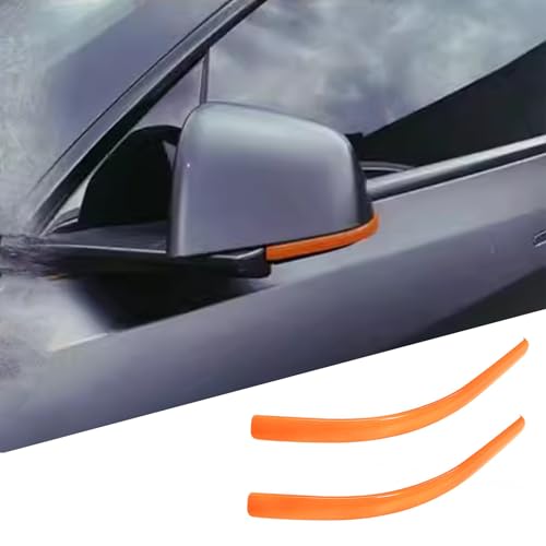 Side Mirror Trim Strip for Tesla Model Y, fit for Tesla Y Exterior Accessories (Orange, Model Y) - color: Orange, size: Model Y