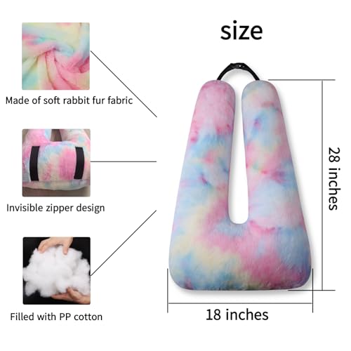 FHSGGP Travel Pillow Car Pillow Kid Car Sleeping The Sleeping Aid for Adults and Kids on Road Trips Kids Travel Pillow Colorful Pink - color: B-colorful Pink