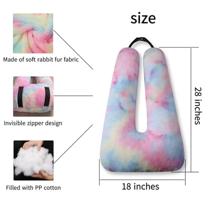FHSGGP Travel Pillow Car Pillow Kid Car Sleeping The Sleeping Aid for Adults and Kids on Road Trips Kids Travel Pillow Colorful Pink - color: B-colorful Pink