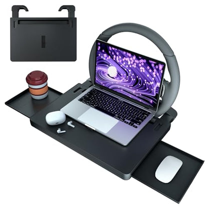Extendable Steering Wheel Tray Desk for Laptop & Tablet, Adjustable Car Dining Table with Locking Clip Support, Portable Wheel Desk for Eating, Working, Travel - size: Extendable Steering Wheel Tray