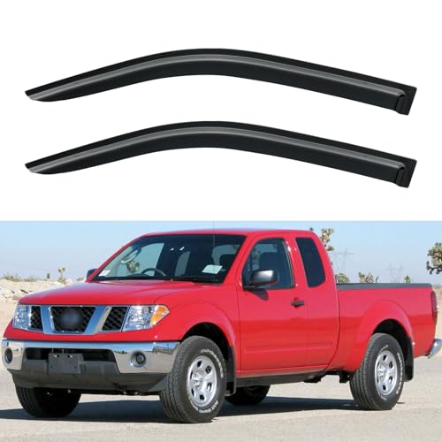 Window Visors Rain Guards for 2005-2020 Nissan Frontier King Cab, Out-Channel Window Vent Wind Deflectors Visors Shades for 05-20 Frontier Extended Cab, 2PCS - size: 2005-2020 Nissan Frontier King Cab