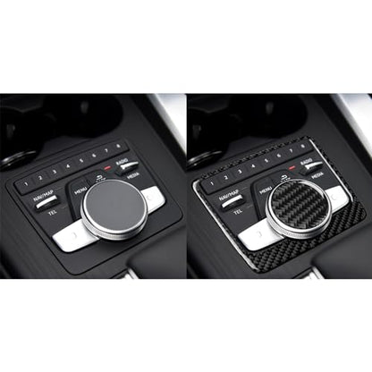 NVCNX Real Carbon Fiber Compatible with Audi B9 A4 S4 2017-2019 / A5 S5 RS5 2018 2019 Car Center Console Gear Shift Panel Cover Trim Sticker Decal Interior Accessories 2PCs - color: Console Trim