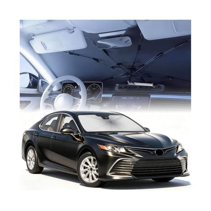 Upgraded 2026 Windshield Sun Shade Umbrella, UPF50+ Nano Crystal UV Protection, Foldable Umbrella Sunshade for Car Windshield, Durable Sun Visor for Car Windshield(Small-55×31") - size: Small