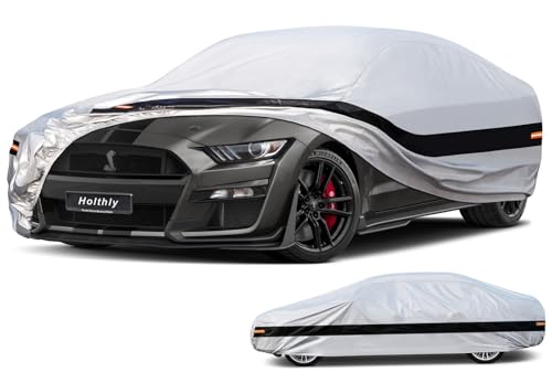 10 Layers Car Cover Custom fit for Ford Mustang/Shelby (1964-2024) Waterproof All Weather for Automobiles, Outdoor Full Cover Rain Sun UV Protection.Silver - size: Custom Fit for Ford Mustang