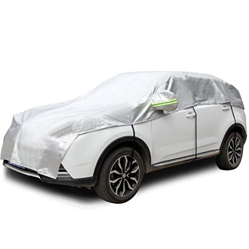 Half Car Cover All Weather Car Body Cover Sunshade Cover Snow Cover Waterproof Snowproof Universal 210D Oxford Fabric (Fit SUV Length 174'' to 189'') - size: Fit Suv Length 174'' to 189''
