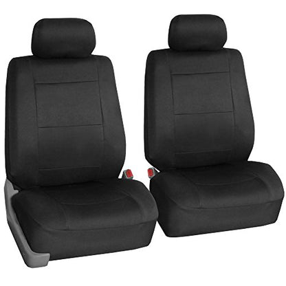 FH Group Waterproof Neoprene Car Seat Covers Front Set – Universal Fit Front Seat Covers with Storage Pockets, Airbag Compatible Automotive Seat Covers for Cars, SUVs & Vans, Black - color: Black, style: Front Set