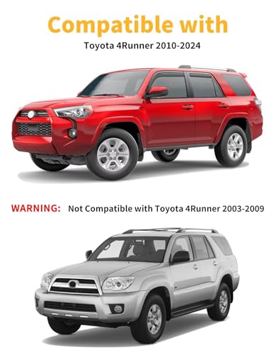 in-Channel Window Rain Guards Fit for Toyota 4Runner 2010-2024 Extra Durable Window Visors Window Deflectors Vent Visors Vent Shades Car Accessories-4 pcs 2-Q09 - size: Fit for 2010-2024 Toyota 4Runner