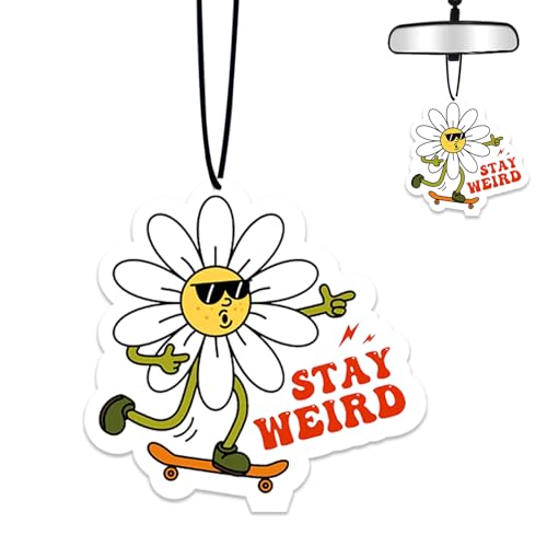 Cute Daisy Air Freshener Hanging for Car Scented Ornaments Mirror Cute Car Fresheners Funny Daisys Car Accessories Auto Interior Decor Scent Home Bathroom Closet Daisy Gifts for Women Men - color: Daisy