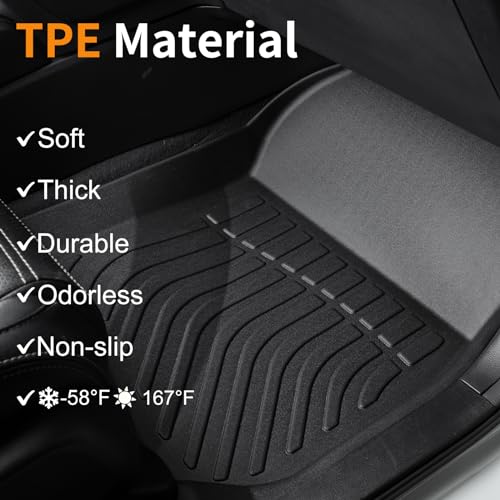 Binmotor-All Weather Floor Mats for Nissan Pathfinder 2022-2026 (7 Passenger), 3 Rows, Heavy Duty Car Floor Liners for Nissan Pathfinder Accessories - style: 1) Car Mats for Nissan Pathfinder 7 Seats (2022-2026)