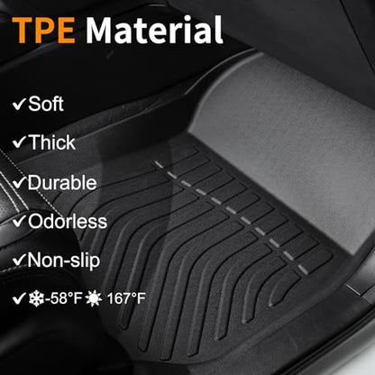 Binmotor-All Weather Car Floor Mats for Jeep Compass 2017-2026, Including 1st+2nd Row, TPE Floor Liners for Jeep Compass Accessories Car Mat-Black - style: 11) Car Mats for Jeep Compass (2017-2026)