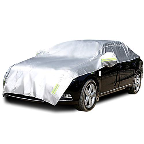 Half Car Cover All Weather Car Body Cover Sunshade Cover Snow Cover Waterproof Snowproof Universal 210D Oxford Fabric (Fit Sedan Length 176'' to 193'') - size: Fit Sedan Length 176'' to 193''