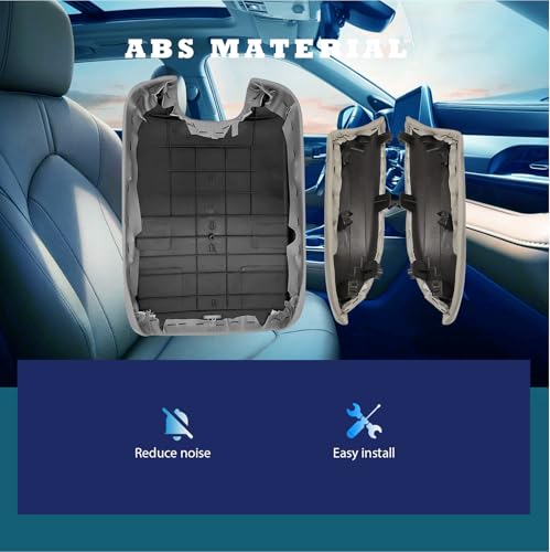 Compatible with Center Console Lid Armrest Honda Accord Replacement Cover 2008 2009 2010 2011 2012 Center Console Cover (Grey(Center & Front)) - color: Grey(Center & Front)
