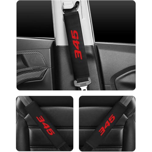 2PCS Seat Belt Covers Seatbelt Pad Strap Shoulder Pad Suit for Dodge Challenger Durango SRT 345 Car Accessories - color: Seat Covers-345