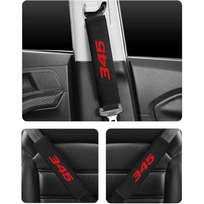 2PCS Seat Belt Covers Seatbelt Pad Strap Shoulder Pad Suit for Dodge Challenger Durango SRT 345 Car Accessories - color: Seat Covers-345