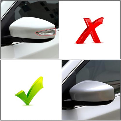 Moonlinks Compatible with Nissan Sentra 2013 2014 2015 2016 2017 2018 2019 Left Side Mirror Cover Replacement, Silver Left Driver Side Door Rearview Mirror Cap Trim - size: Left Silver