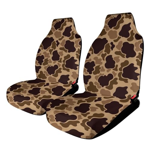 Duck Vintage Camouflage Front Car Seat Cover Car Seat Protector Non-Slip Decor Interior Accessories Fits Most Van Auto Cars Truck - color: Duck Vintage Camouflage, size: 80x44x44cm (2PCS)