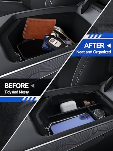 for Genesis GV70 Center Console Organizer Genesis GV70 2022-2025 Accessories Armrest Tray Middle Storage Box Insert Container Durable ABS Plastic - size: For 2022-2026 Genesis Gv70