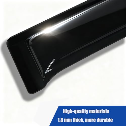 Window Visors Vent Sun Rain Guards for 2009-2024 Dodge Ram 1500 (19-24 Classic Body), Crew CAB ONLY; 10-25 Ram 2500/3500 MEGA/Crew CAB ONLY | Window Vent Visors, 4 pcs. - Smoke | 94109 - size: For 09-18 Ram 1500 Crew Cab