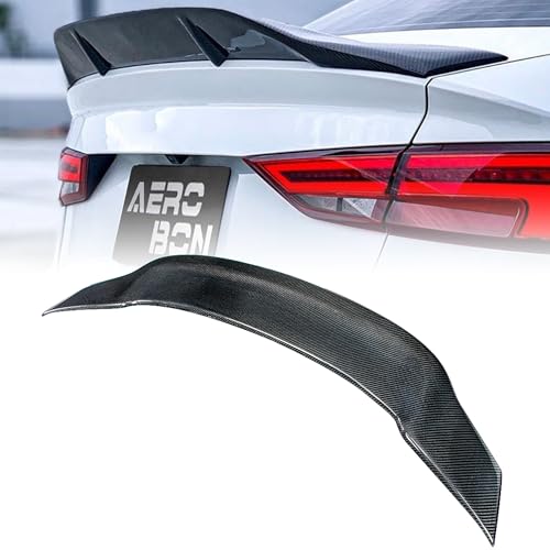 AeroBon Real Carbon Fiber Trunk Spoiler Compatible with 2014-2020 Audi A3 S3 RS3 Spoiler 8V Sedan Rear Spoiler (RT Style) Race Tail - size: RT
