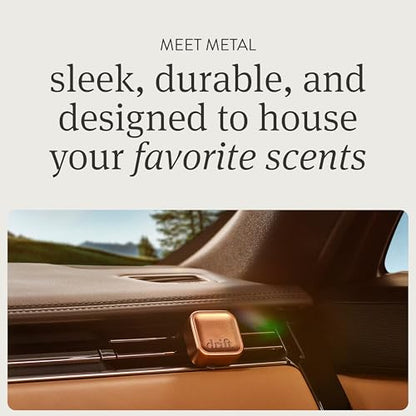 Drift Metal Vent Clip Starter Kit - Car Air Freshener - Scent Diffuser for Car - Metal Odor Eliminator - Open Air
