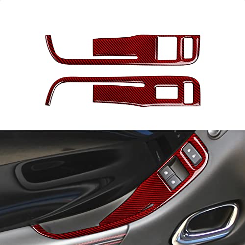 Car Window Lift Switch Sticker Carbon Fiber Decal Interior Trim for Chevrolet Camaro 2010 2011 2012 2013 2014 2015 Accessories - color: Window Lift Switch a