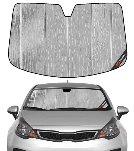 Pigenius Windshield Sunshade for Kia Rio 2013-2017 (Sedan/Hatchback), Reversible Silver/Black - size: for Kia Rio 2013-2017