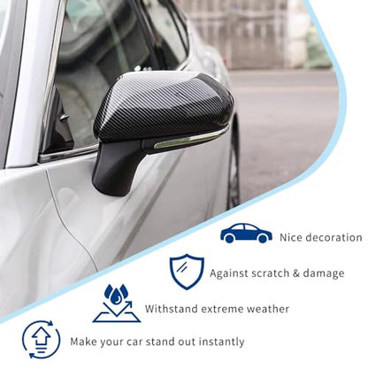 Side Mirror Cover Compatible with Toyota (Camry 2018-2025, OEM Style-Carbon Fiber Pattern) - size: Oem Style-carbon Fiber Pattern