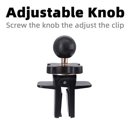 for Garmin Air Vent Mount Holder - 17mm Ball Phone/GPS Vent Mount Base with Silicone Clip & Adjustable Knob for Garmin Nuvi Drive Drivesmart Dezl Zumo Driveassist DriveLuxe StreetPilot RV - size: Air Vent Mount