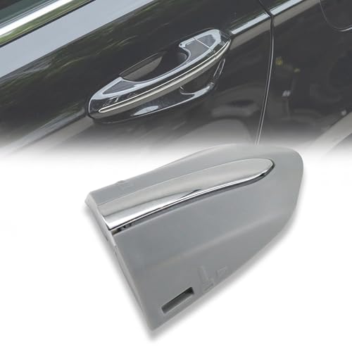 Front Left Exterior Driver Door Handle Lock Bezel Cover Cap Fits for Ford Fusion 2013-2020 Ford Edge 2015-2020 Replace DS7Z-54218A15-DC No Colour (Requires Painting) - color: colourless, size: With Electroplating