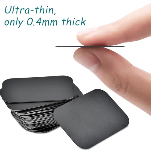 Mount Metal Plate with Adhesive for Magnetic Phone Car Mount Holder, 20 Pack Universal Replacement Metal Plates Black Rectangular Iron Stickers Steel Sheets Compatible with Magnetic Mounts, 75x55 mm - color: Black, size: Rectangle 75x55mm-20p