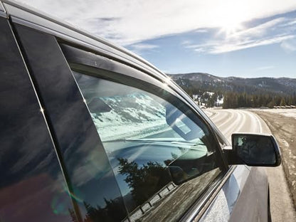 WeatherTech Custom Fit Side Window Deflectors for Dodge Ram ProMaster, ProMaster (80749IM), Dark Tint