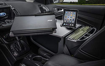 AutoExec Reach Car Desk for Your Vehicle Workstation and Mobile Office, Front Seat, with 400 watt Power Inverter and Tablet Mount - color: Grey, style: 400 watt Power Inverter and Tablet Mount