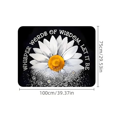 Universal Car Trunk Mat 29" x 39", A Large Daisy All Weather Trunk Protection Cargo Liner, Durable Cargo Mat Rear Trunk Liner, Stylish Vehicle Interior Accessories Suitable for Most Car Models - color: A Large Daisy
