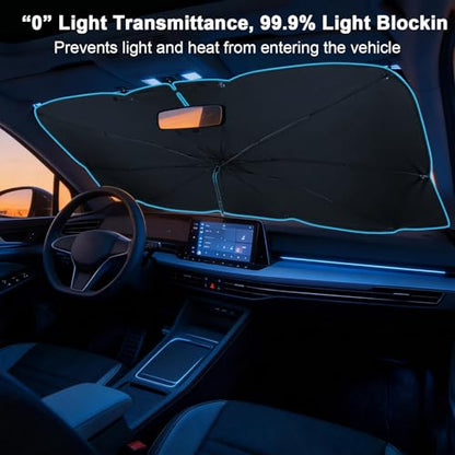 Upgrade Windshield Sun Shade Umbrella, Foldable Car Sun Shade Windshield, Block Sunlight and Heat, Keeping Interior Cool, Protecting Upholstery (Small) - size: Small