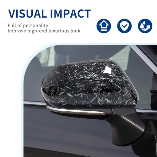 Side Mirror Cover Compatible with Toyota (Camry 2018-2025, OEM Style-Forged Carbon Fiber Pattern) - size: OEM Style-Forged Carbon Fiber Pattern